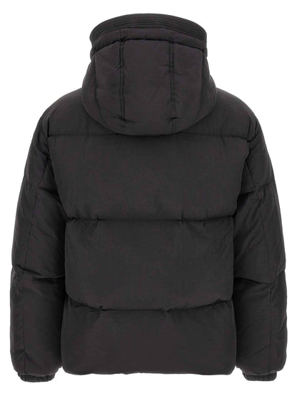 Black Polyamide Full-Length Jacket