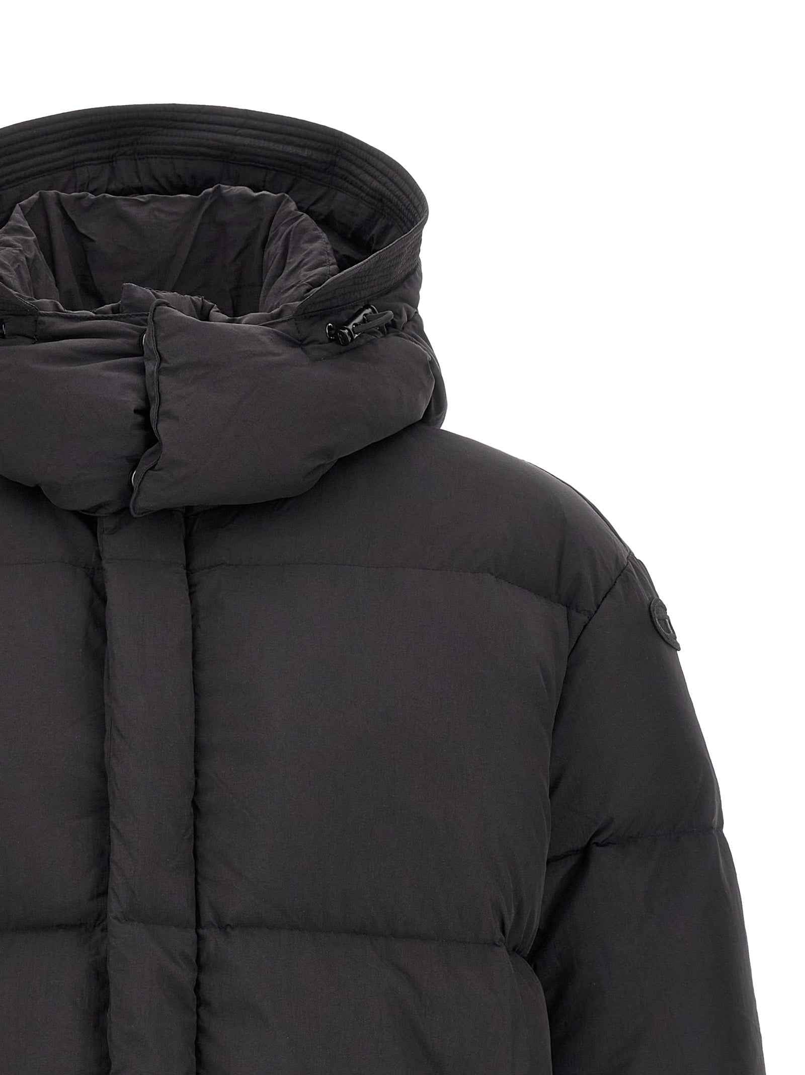 Black Polyamide Full-Length Jacket