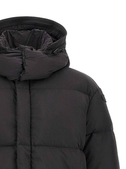 Black Polyamide Full-Length Jacket