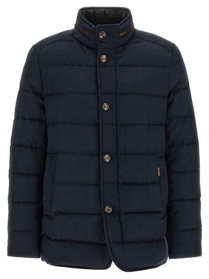 Blue Wool Full-Length Jacket
