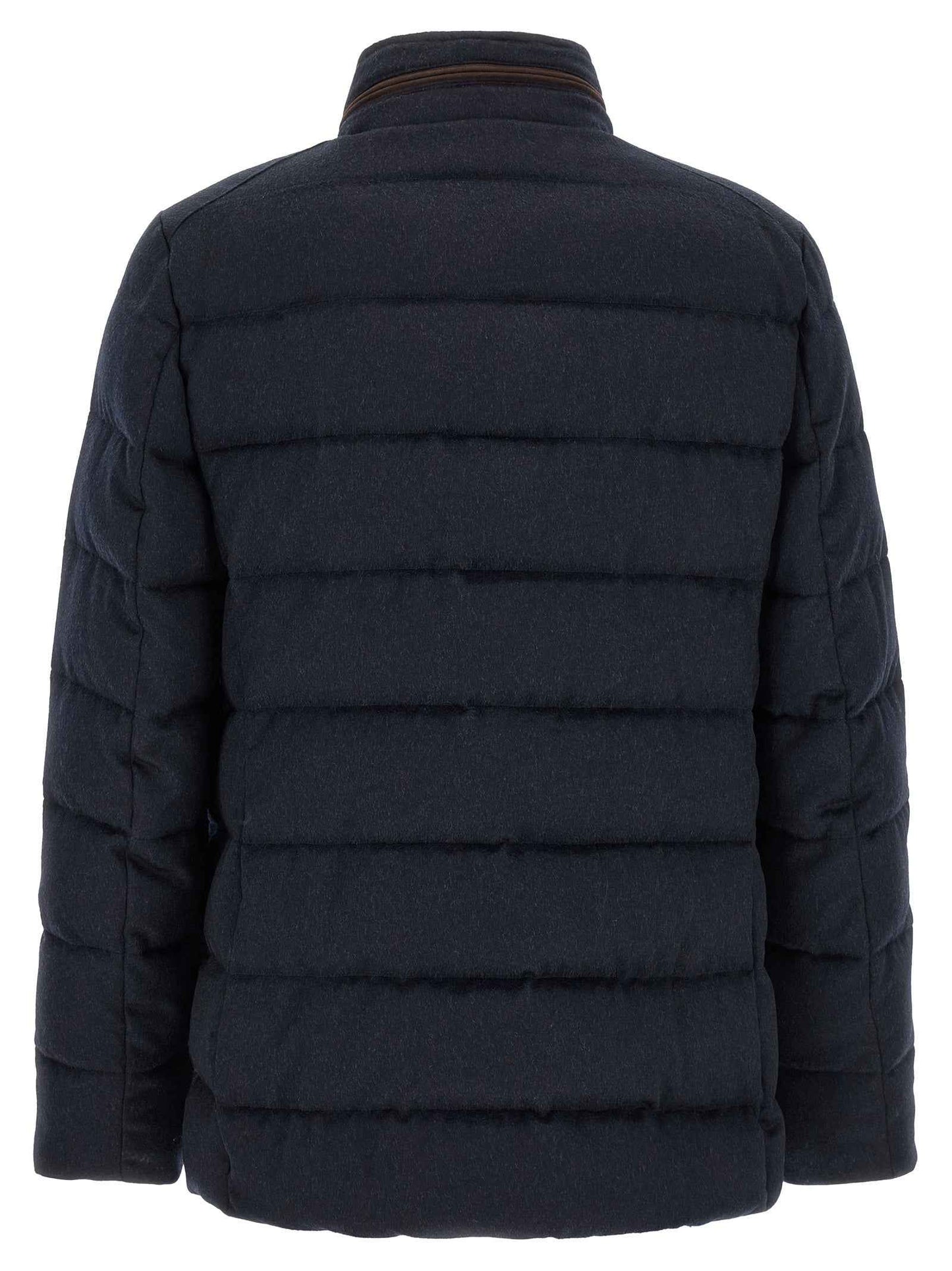 Blue Wool Full-Length Jacket