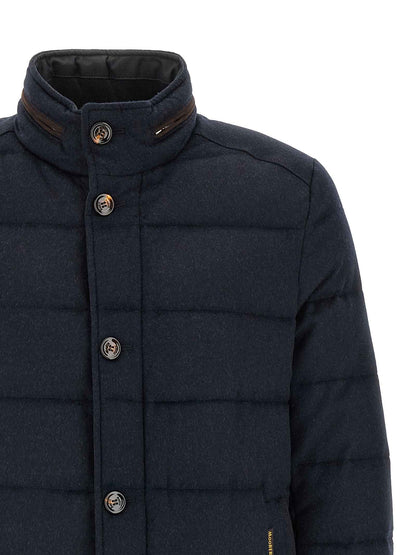Blue Wool Full-Length Jacket