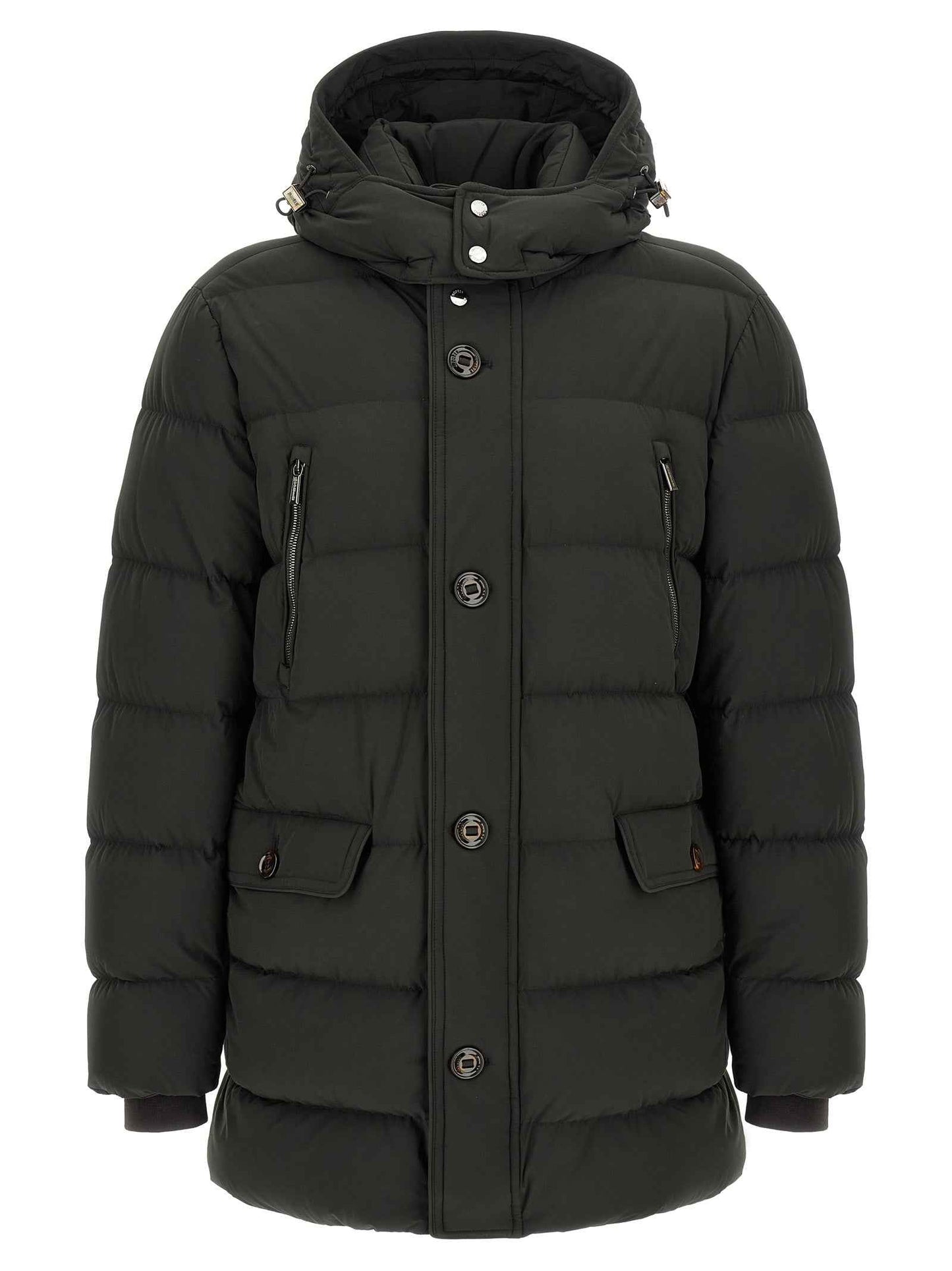 Bicolor Wool Full-Length Jacket