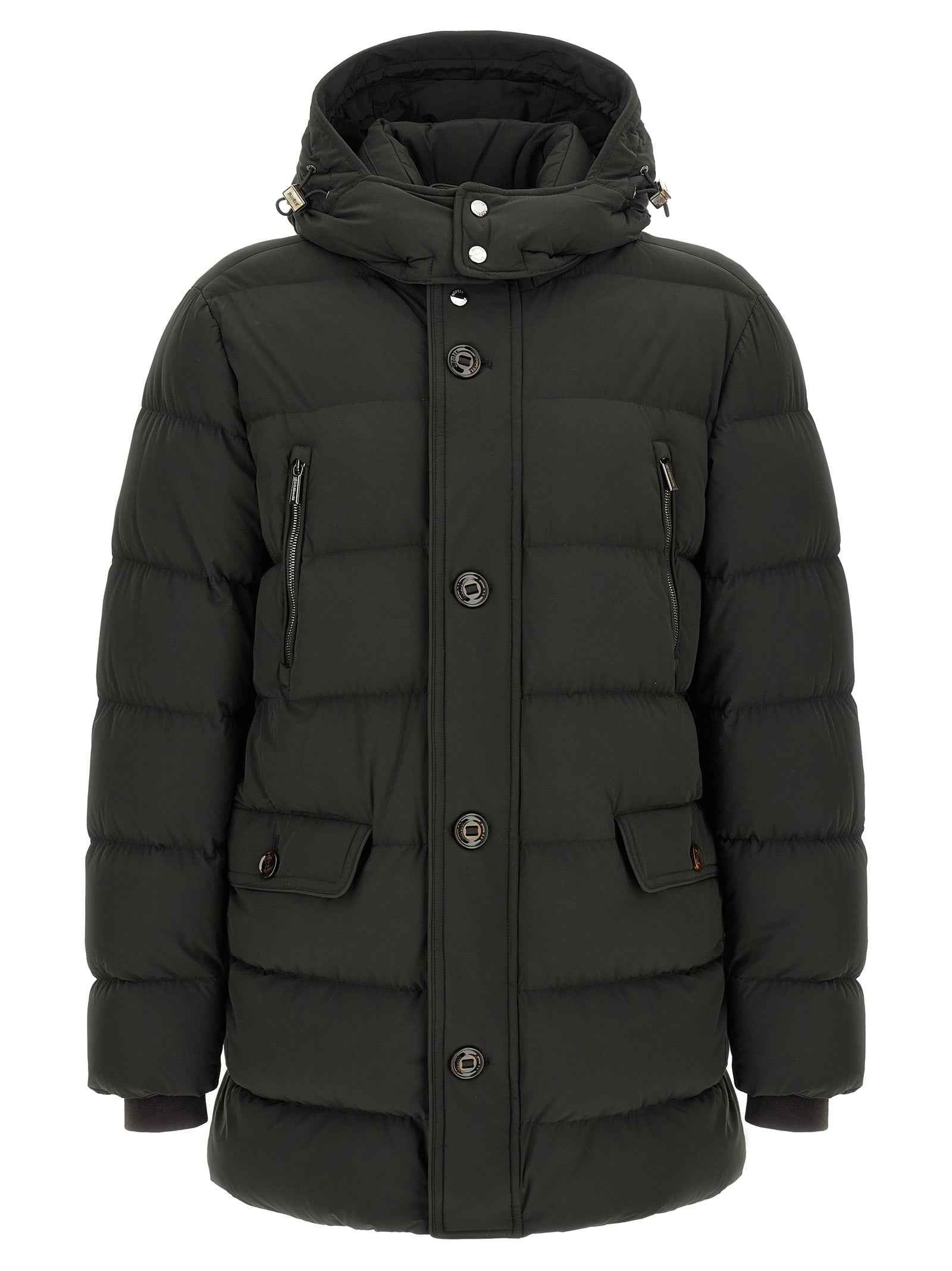 Bicolor Wool Full-Length Jacket