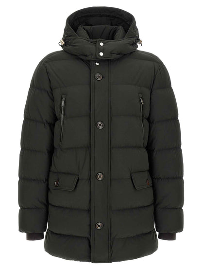 Bicolor Wool Full-Length Jacket