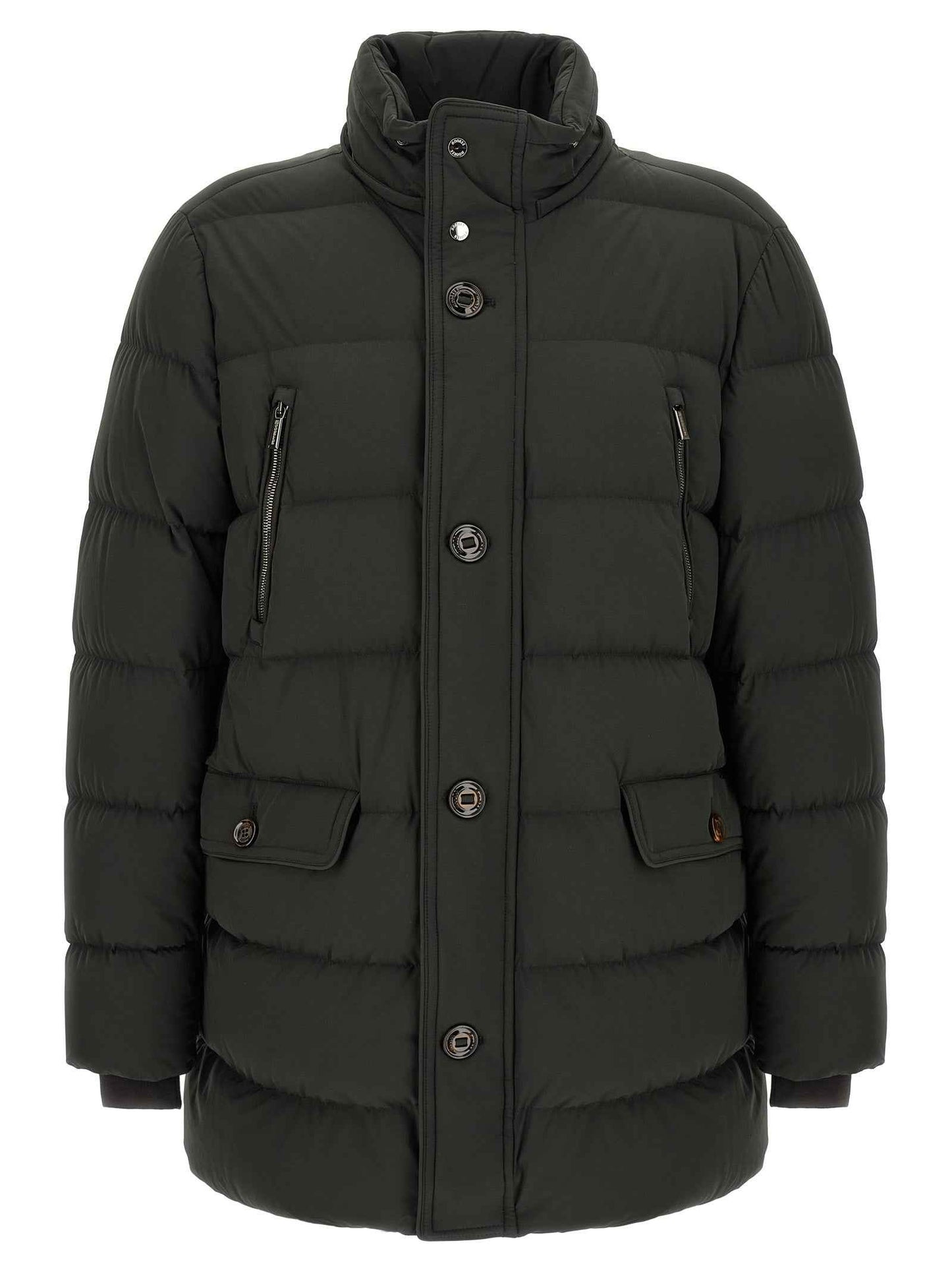 Bicolor Wool Full-Length Jacket