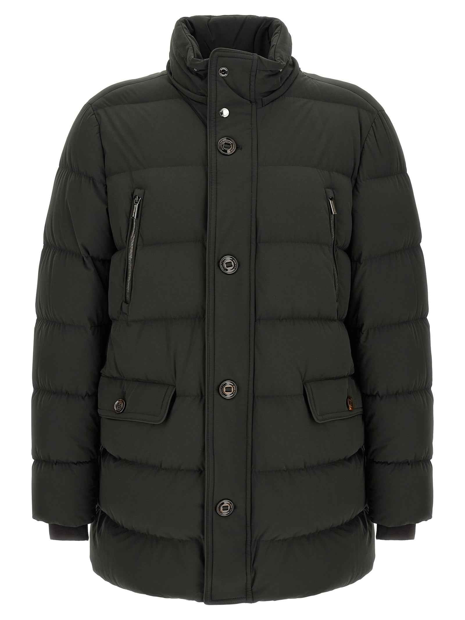Bicolor Wool Full-Length Jacket