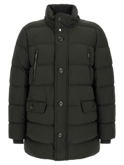 Bicolor Wool Full-Length Jacket