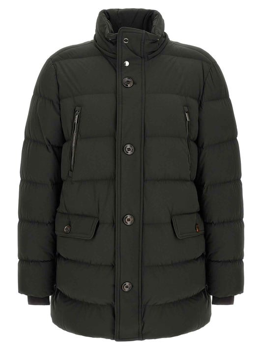 Bicolor Wool Full-Length Jacket
