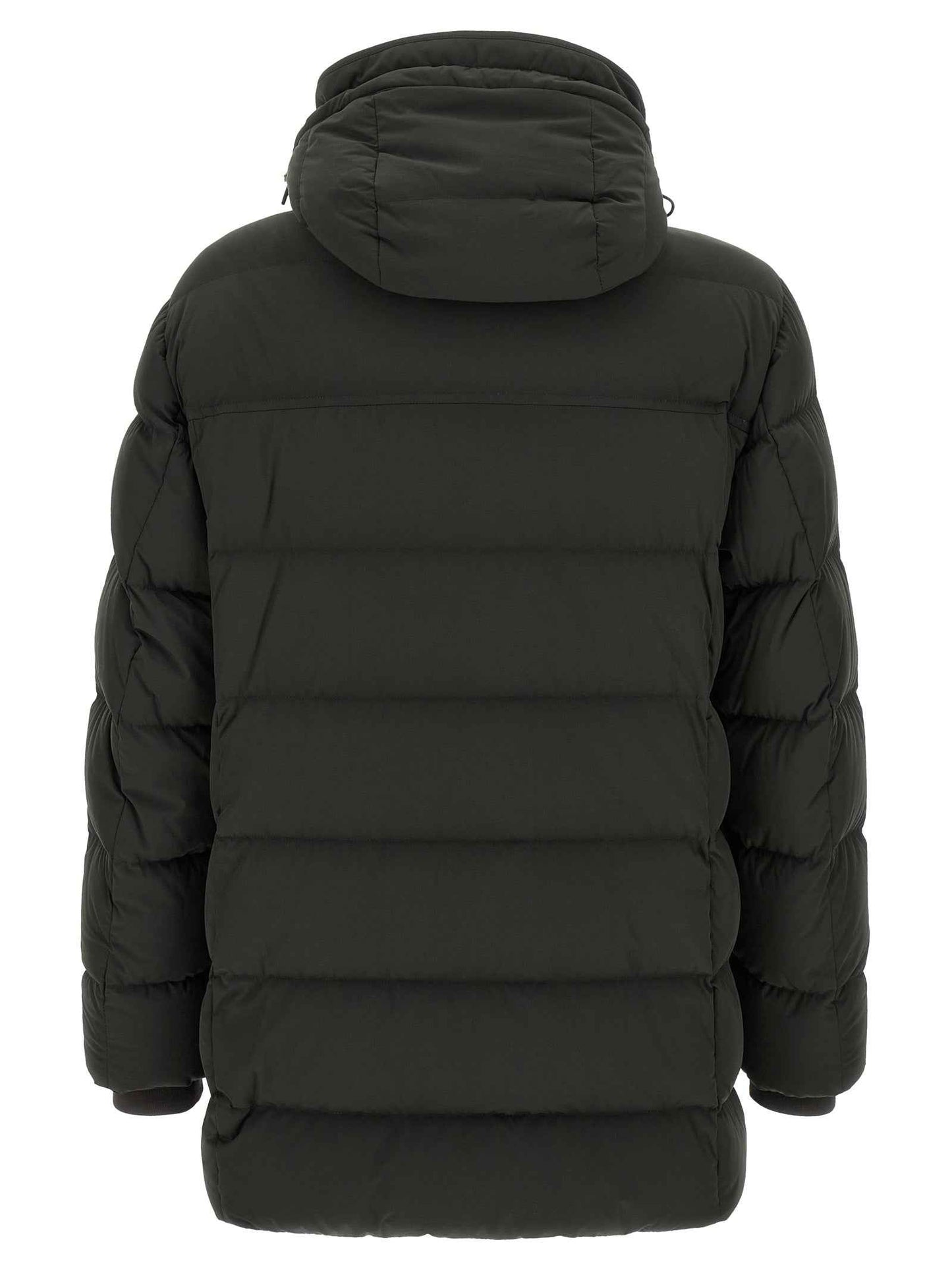Bicolor Wool Full-Length Jacket