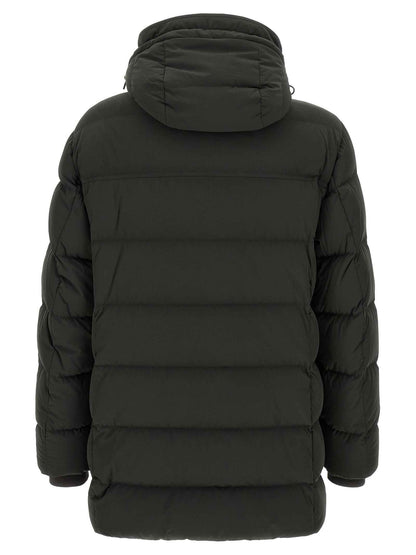 Bicolor Wool Full-Length Jacket