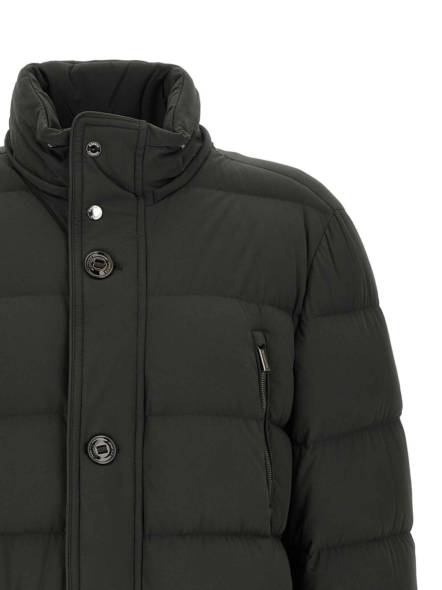 Bicolor Wool Full-Length Jacket