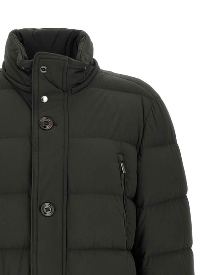 Bicolor Wool Full-Length Jacket