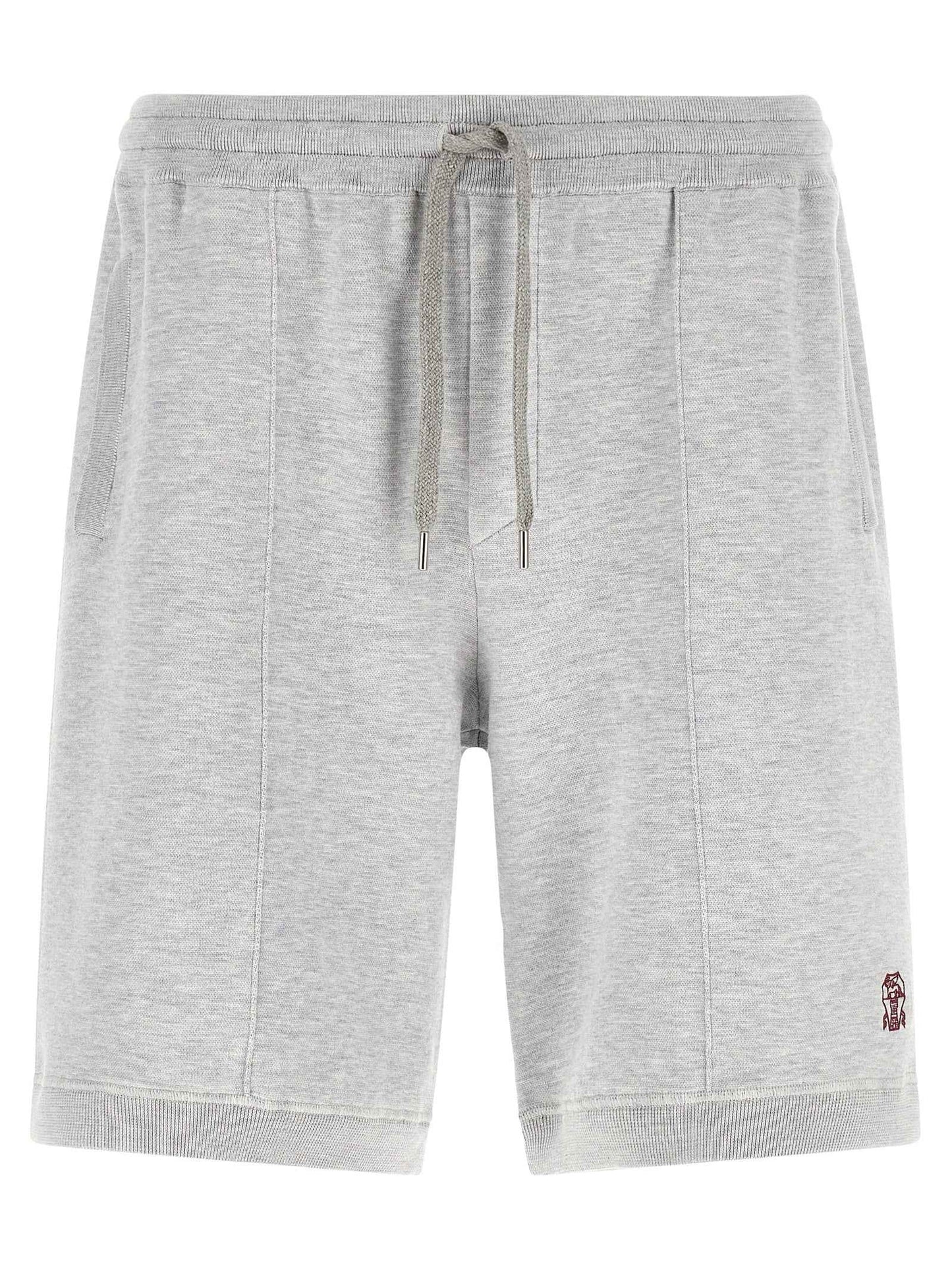 Gray Silk Bermuda Shorts