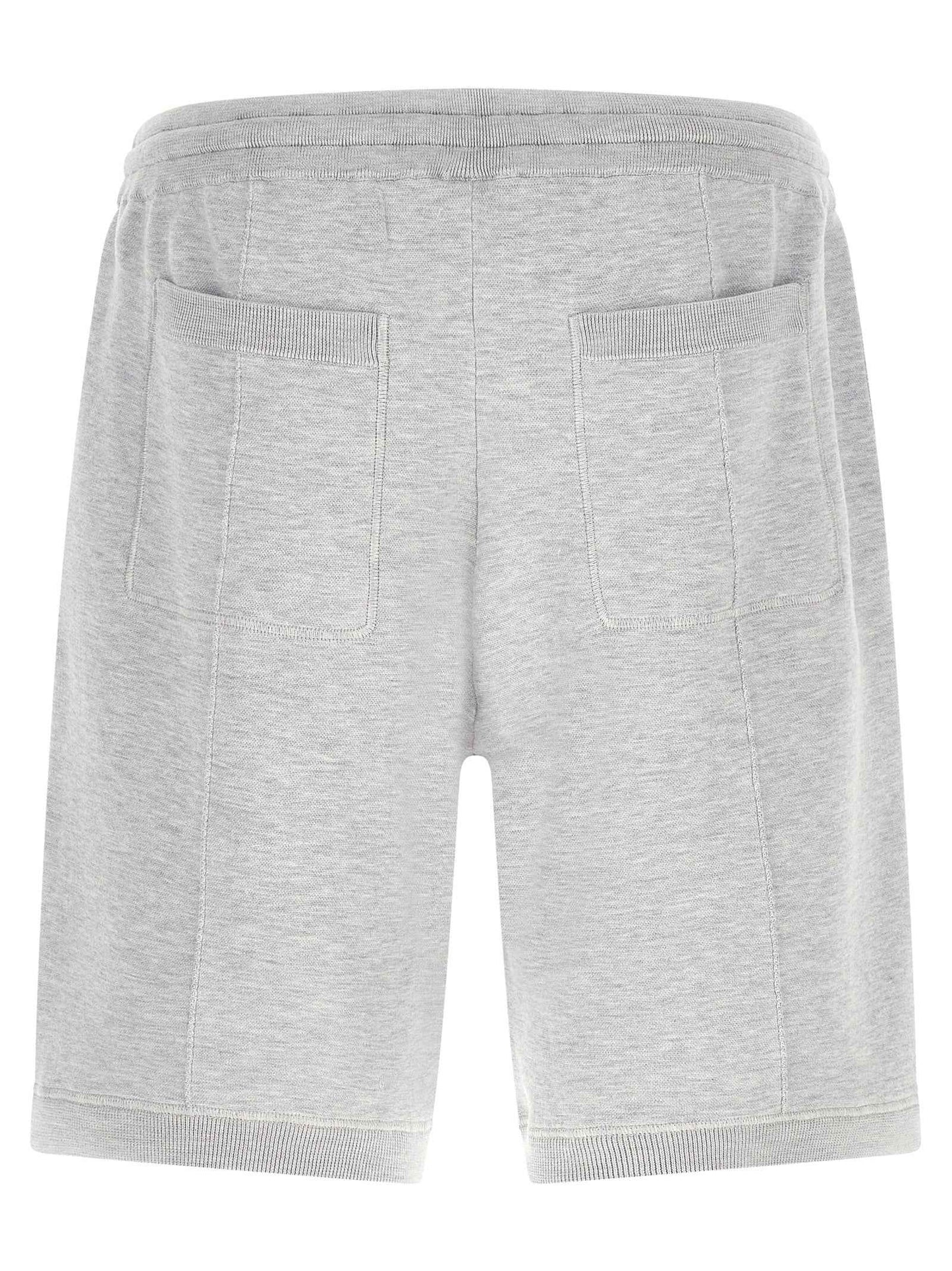Gray Silk Bermuda Shorts