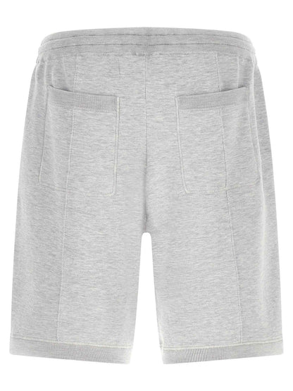 Gray Silk Bermuda Shorts