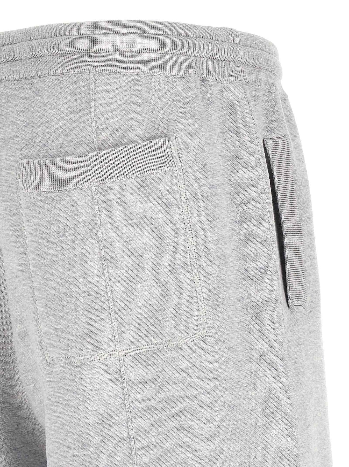Gray Silk Bermuda Shorts