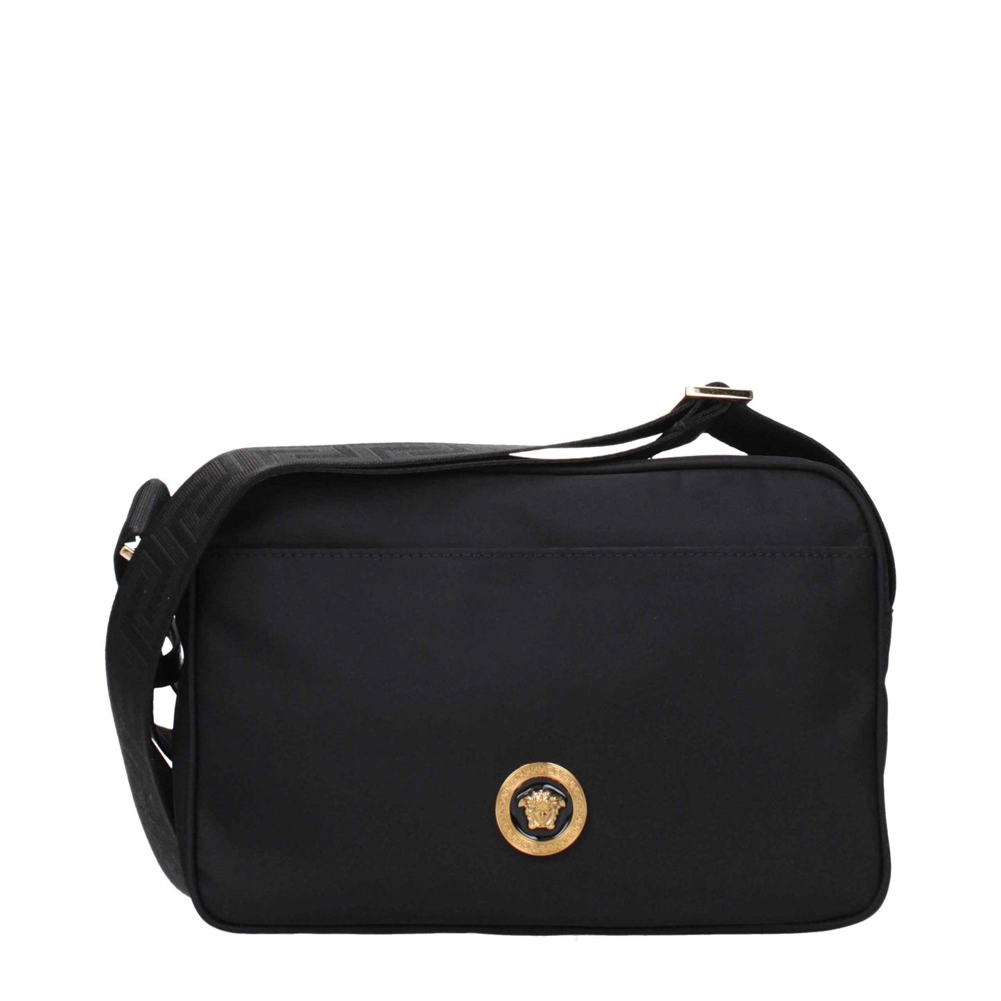 Black Fabric Crossbody Bag