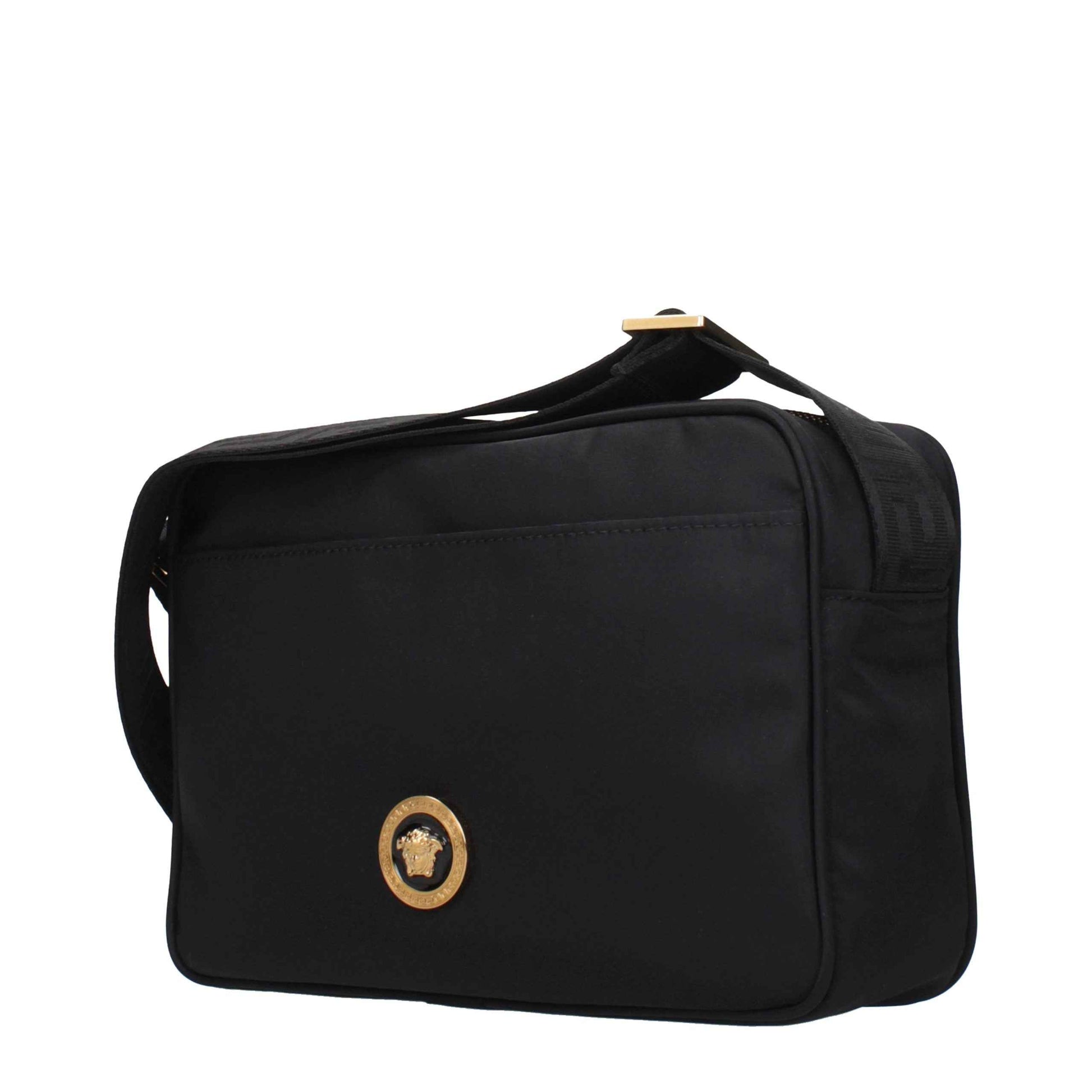 Black Fabric Crossbody Bag