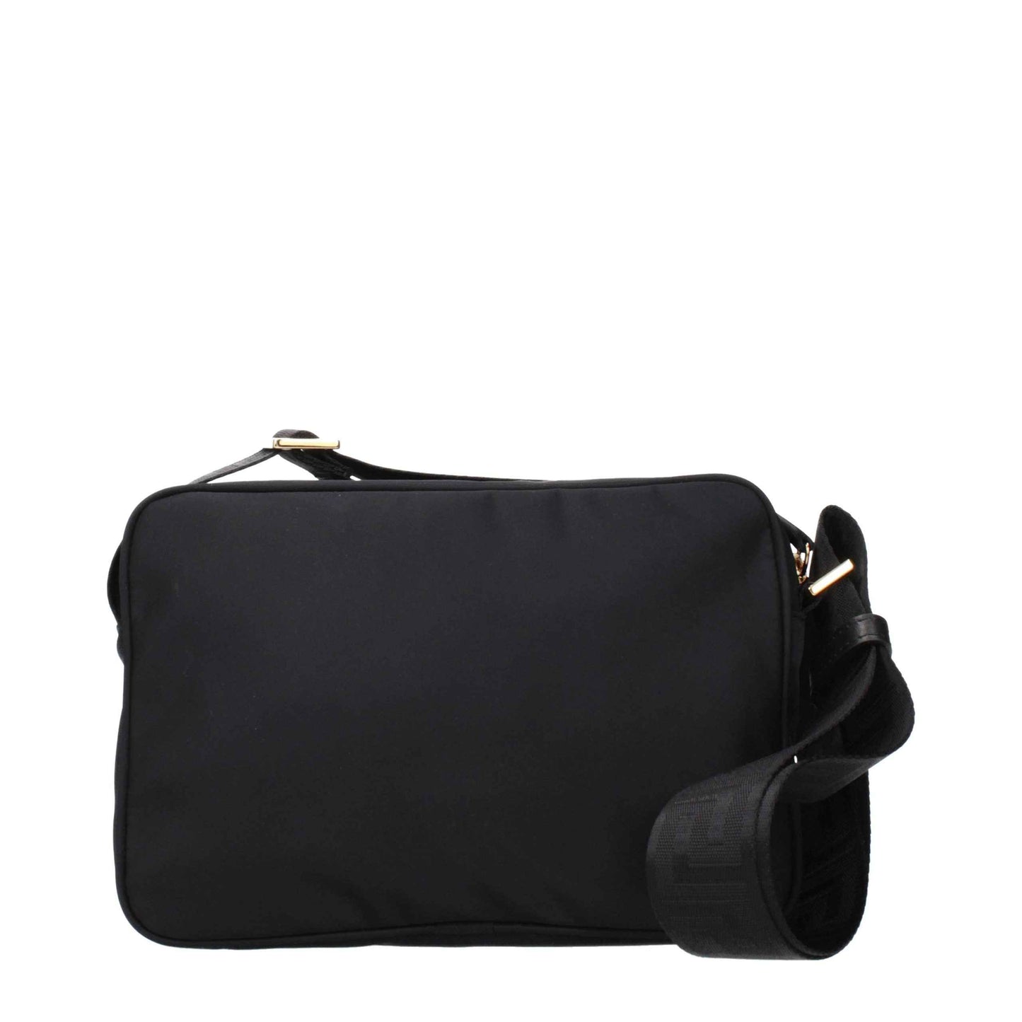 Black Fabric Crossbody Bag