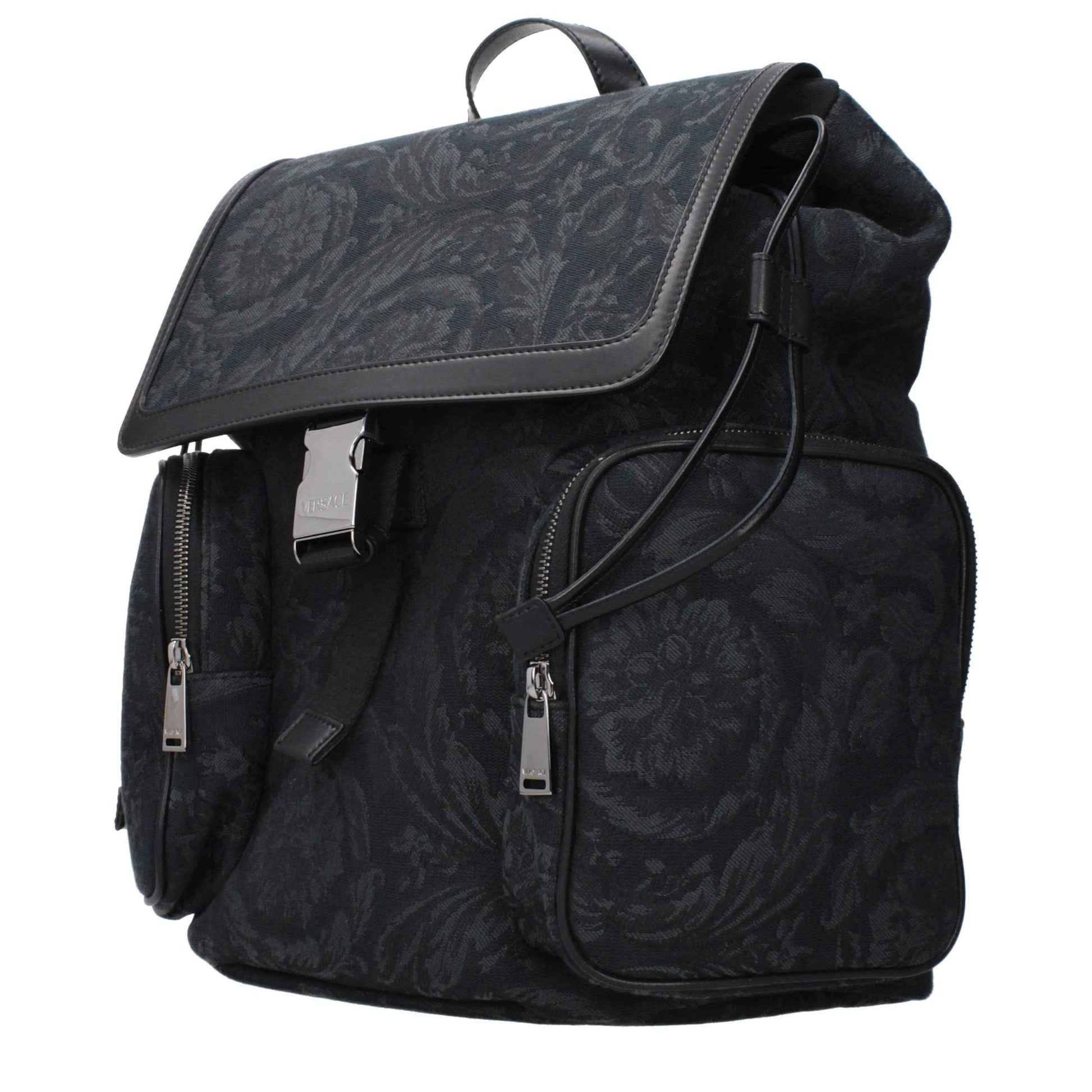 Black Fabric Backpack