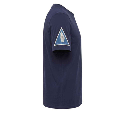 Blue Cotton Men T-shirt