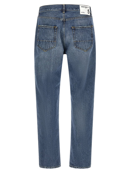 Blue Cotton Relaxed Fit Jeans