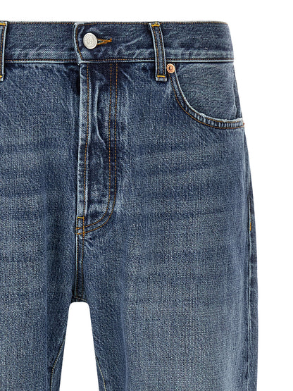 Blue Cotton Relaxed Fit Jeans
