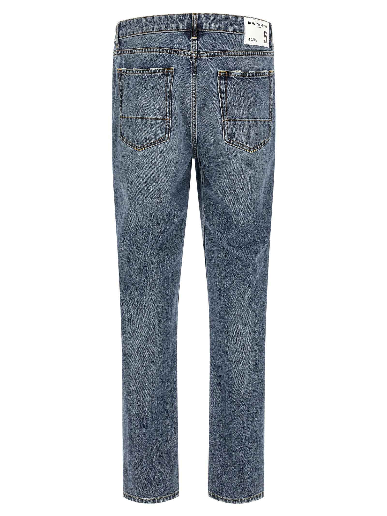 Blue Cotton Relaxed Fit Jeans