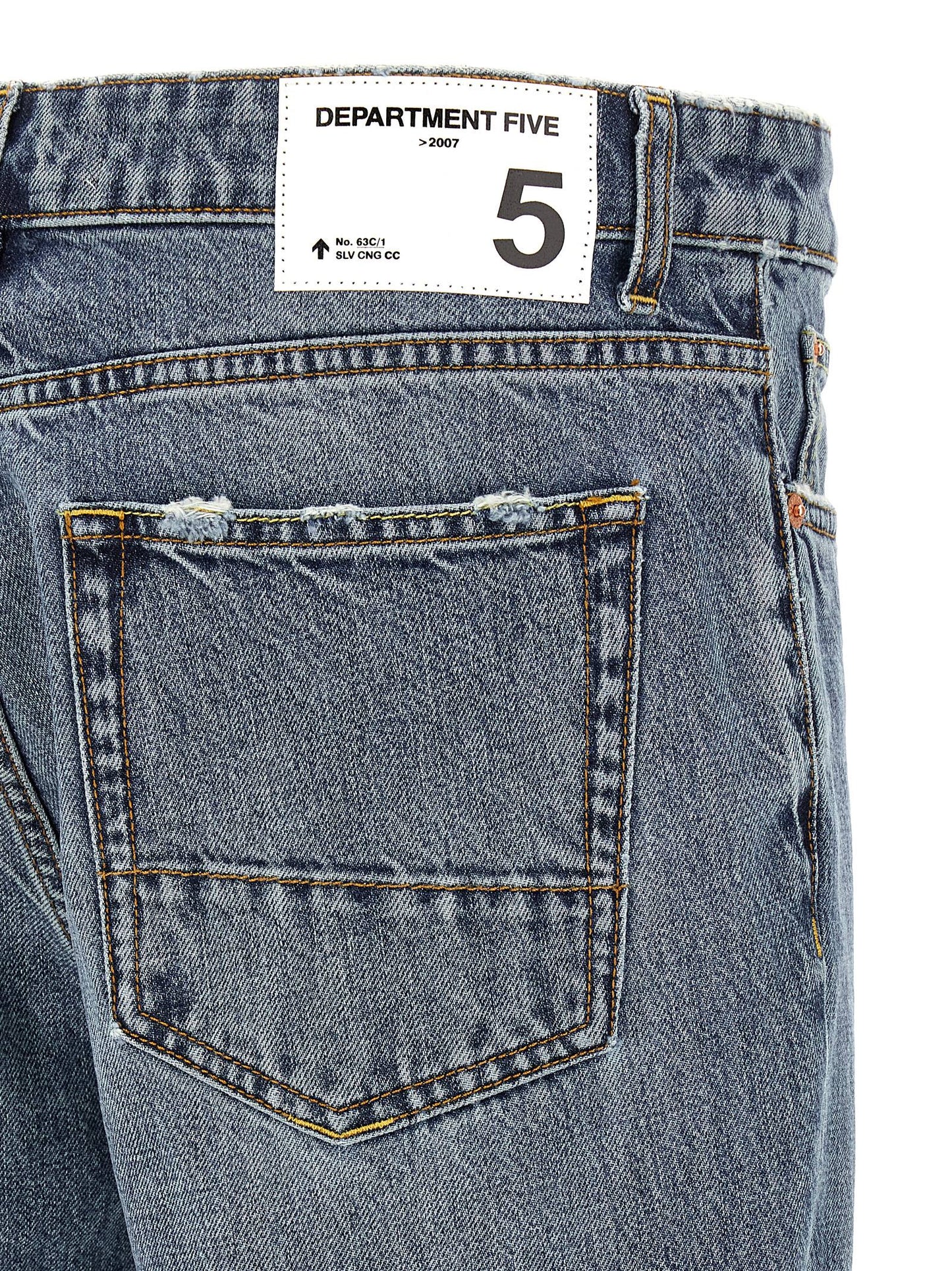 Blue Cotton Relaxed Fit Jeans