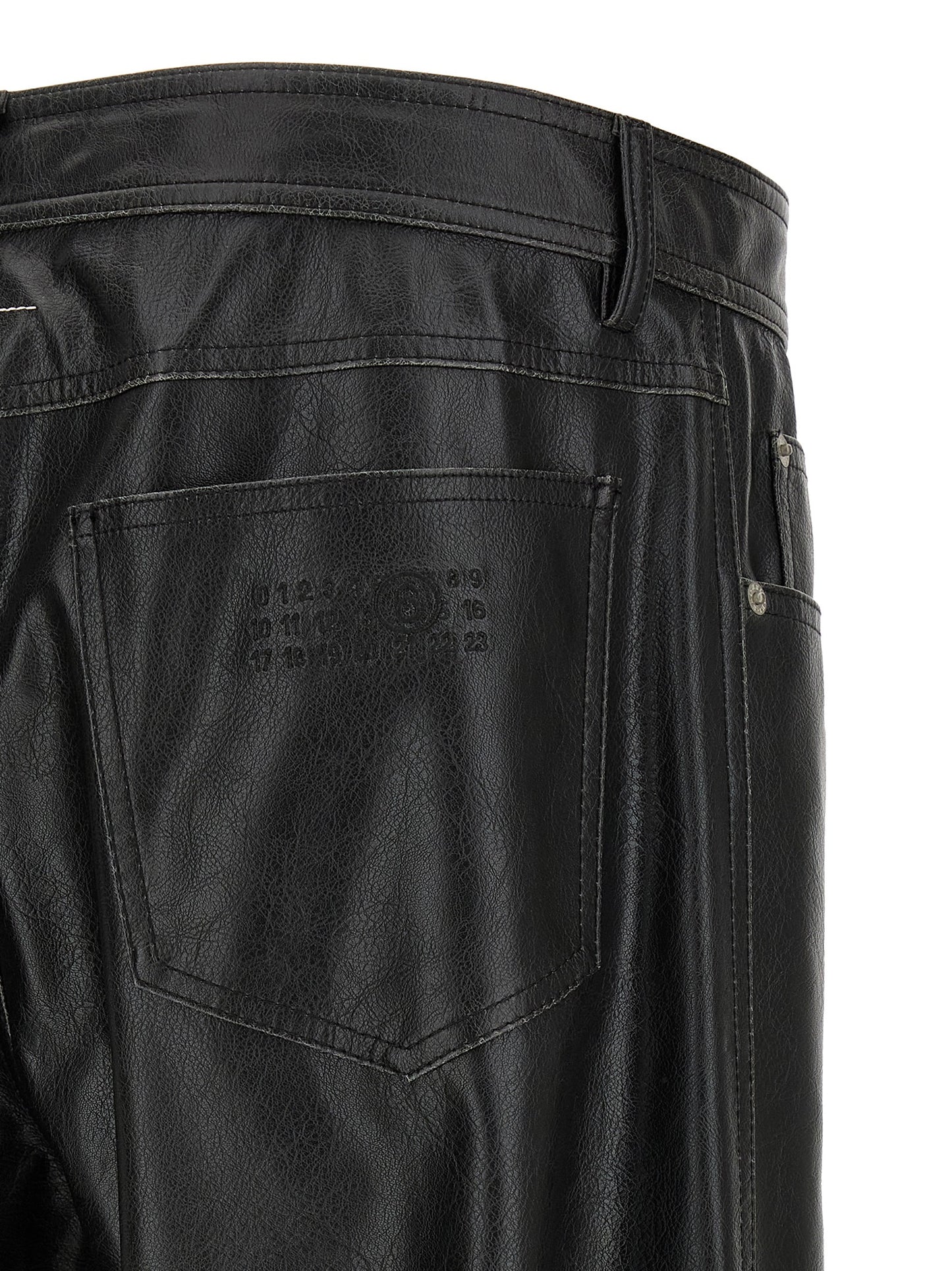 Black Polyester Casual Pants