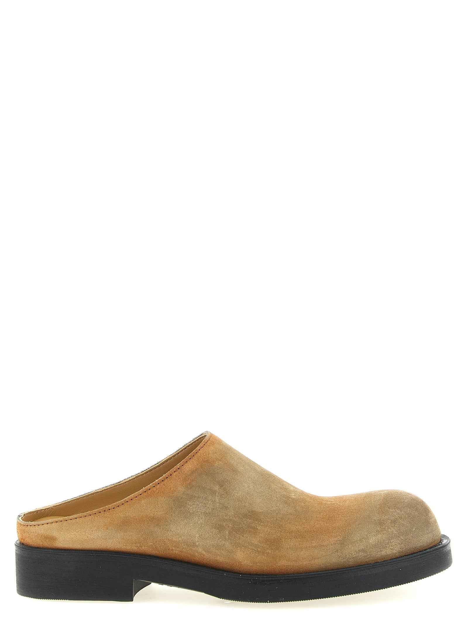 Beige Cowhide Mules