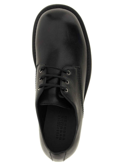 Black Cowhide Oxfords And Derbies