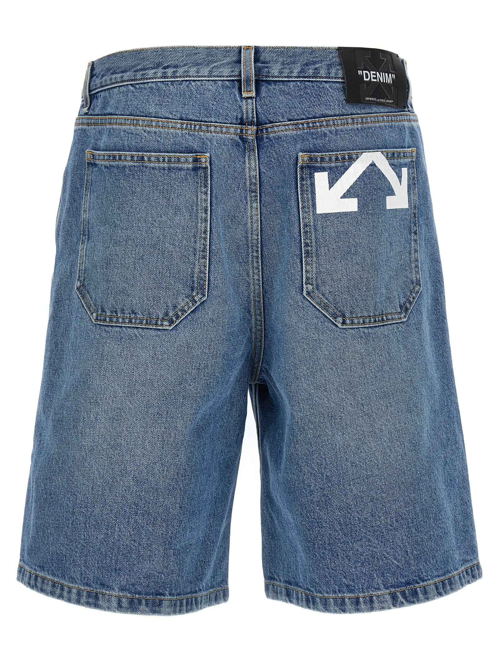 Blue Cotton Bermuda Shorts
