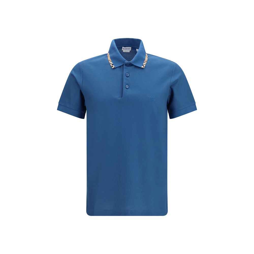 Blue Cotton Polo Shirt