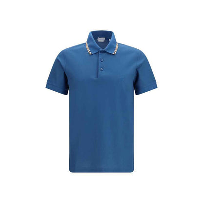 Blue Cotton Polo Shirt