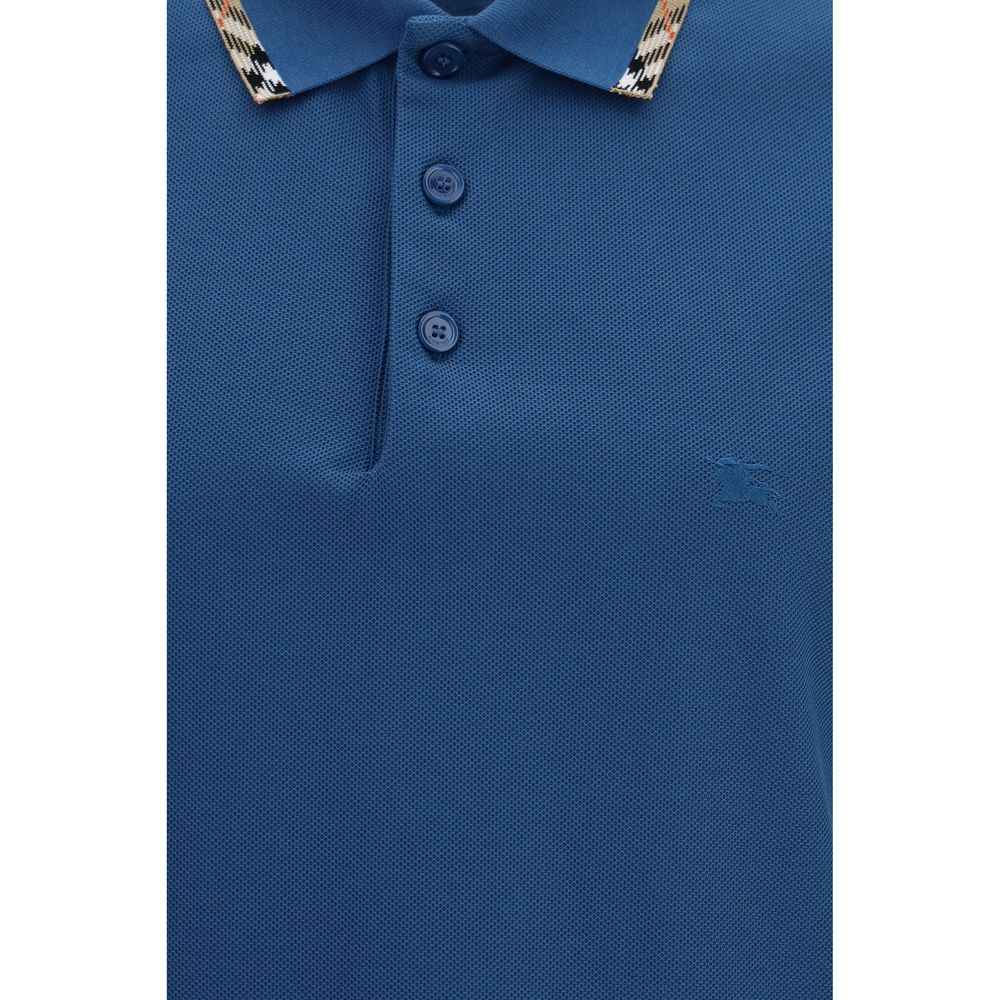 Blue Cotton Polo Shirt