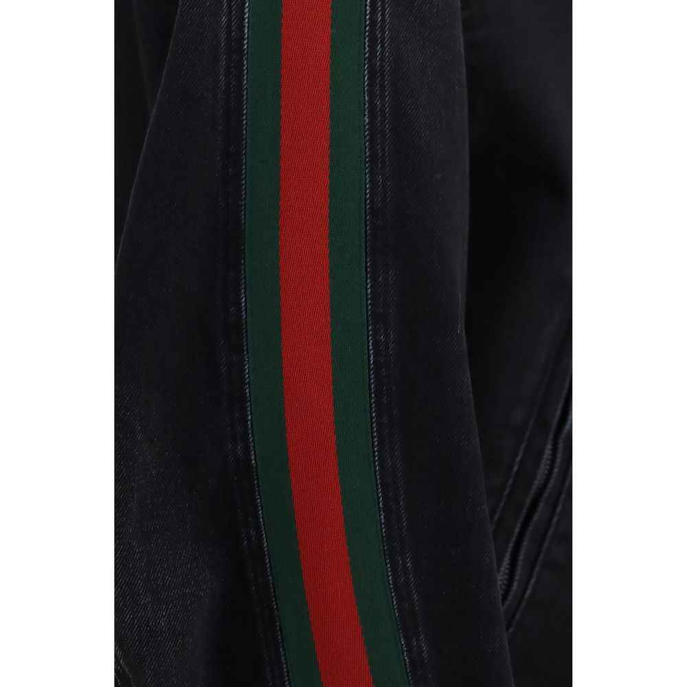 Black Cotton Biker Jacket