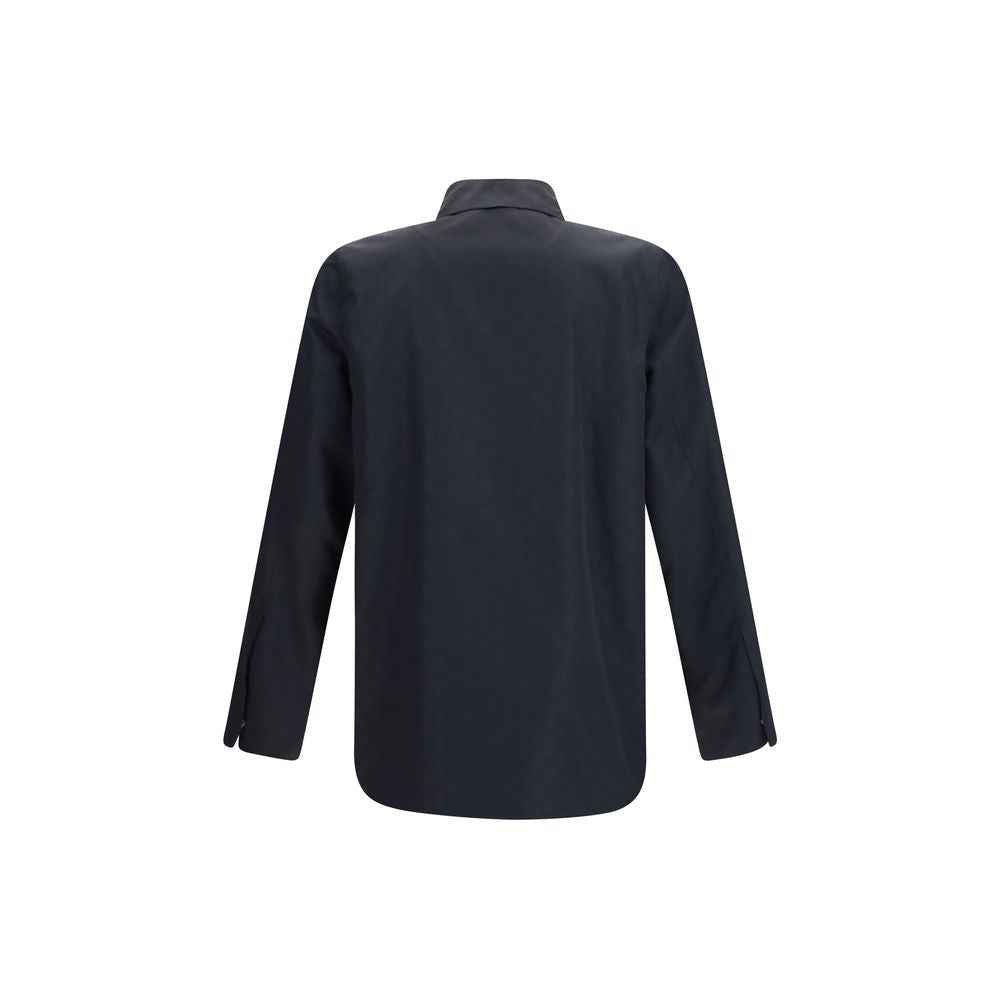 Black Polyamide Full-Length Jacket