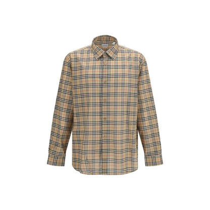 Beige Cotton Pattern Shirt