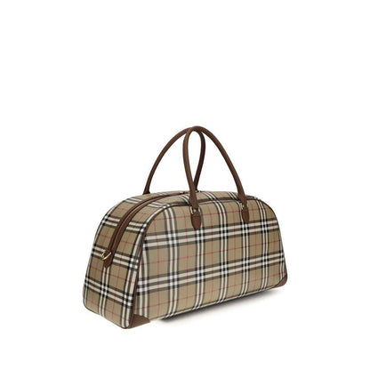 Beige Cotton Shoulder Bag