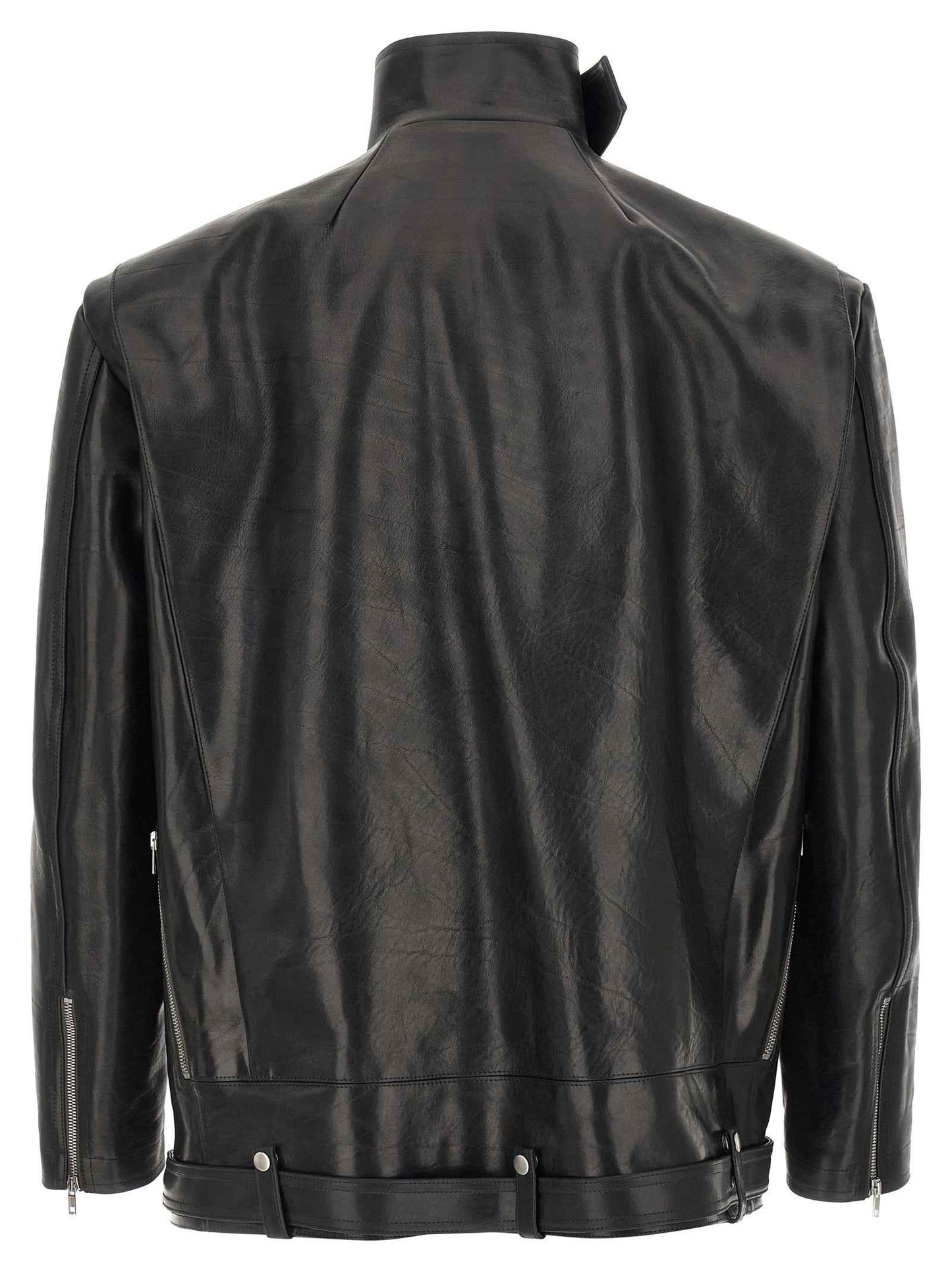 Black Bull Skin Leather Jacket