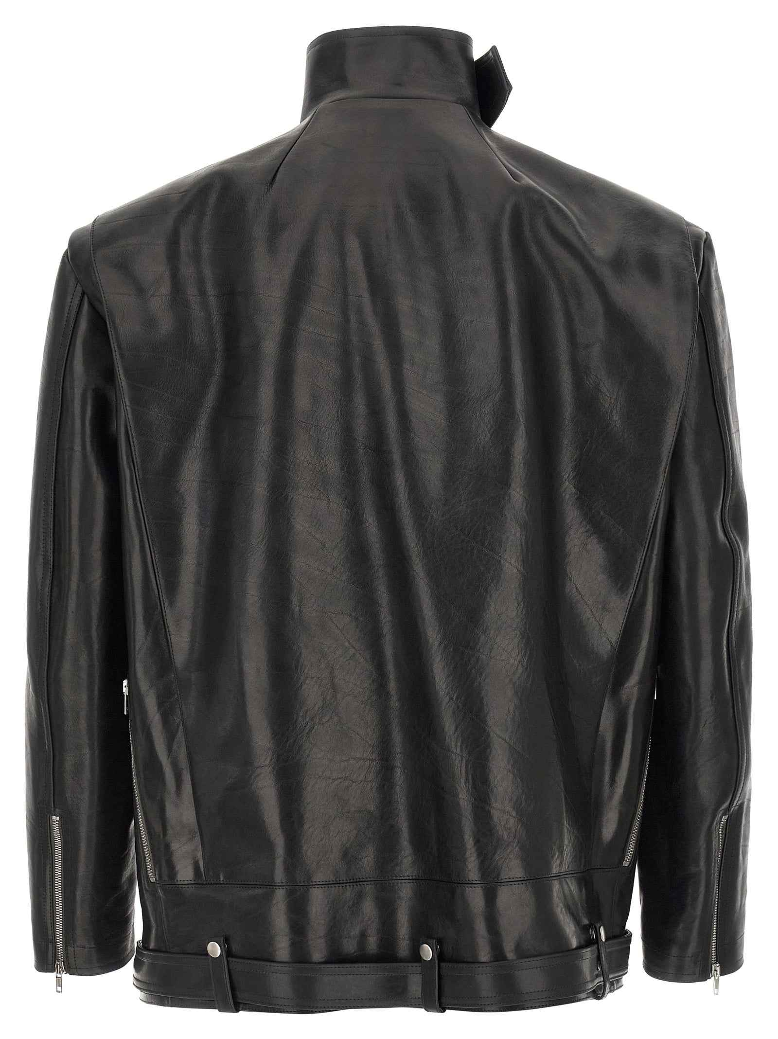 Black Bull Skin Leather Jacket