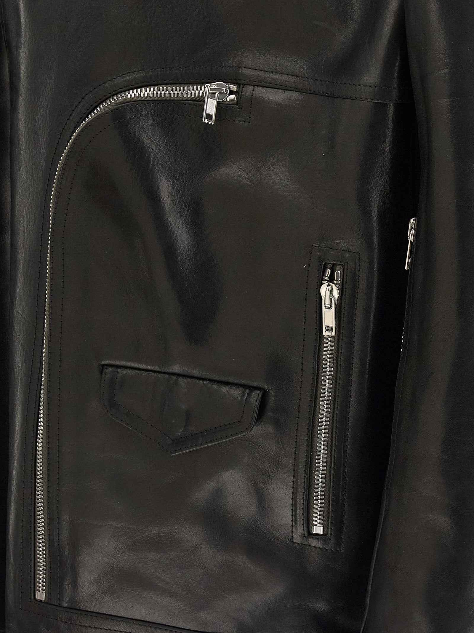 Black Bull Skin Leather Jacket