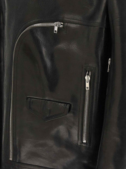 Black Bull Skin Leather Jacket