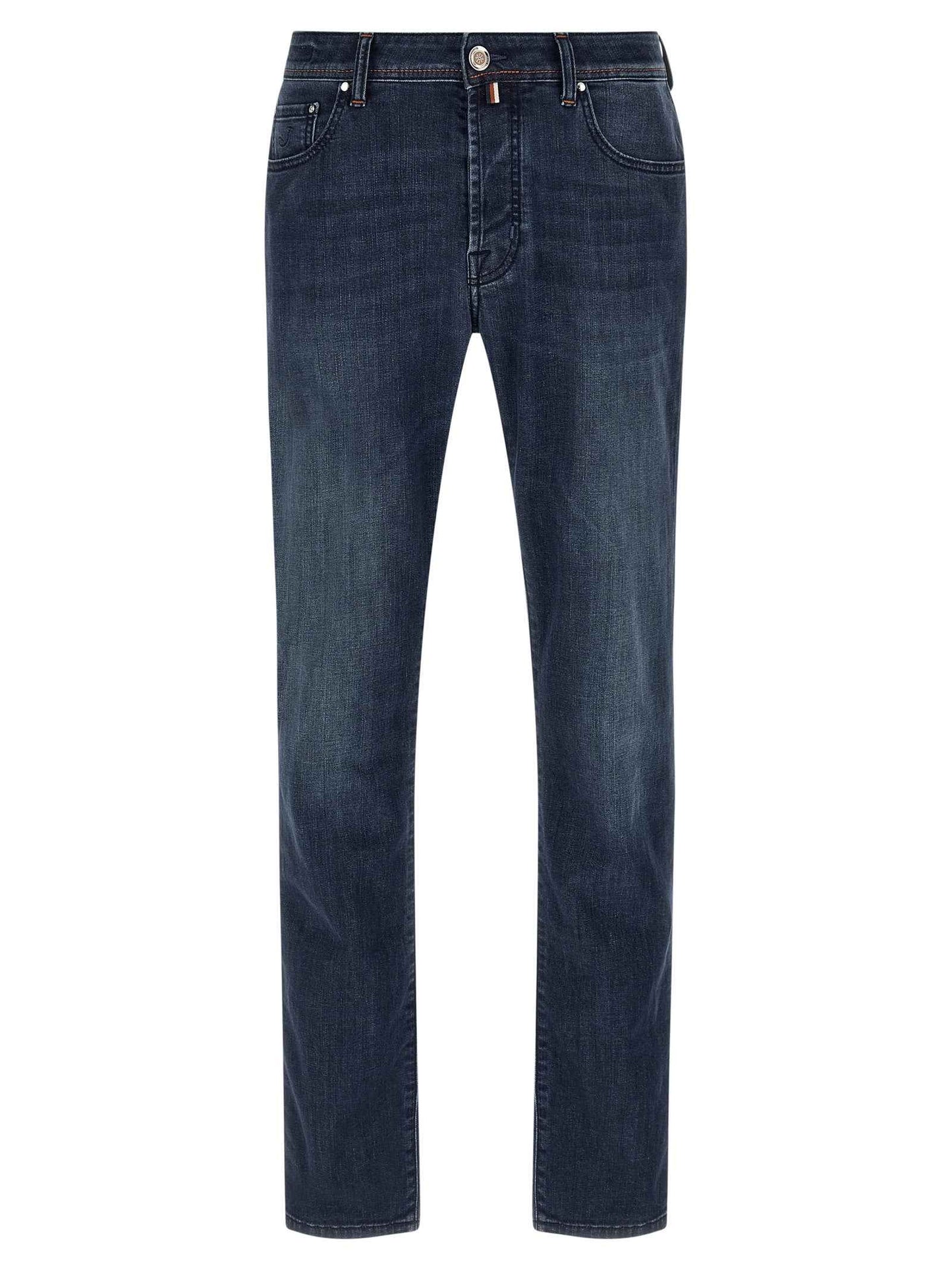 Blue Cotton Slim Fit Jeans
