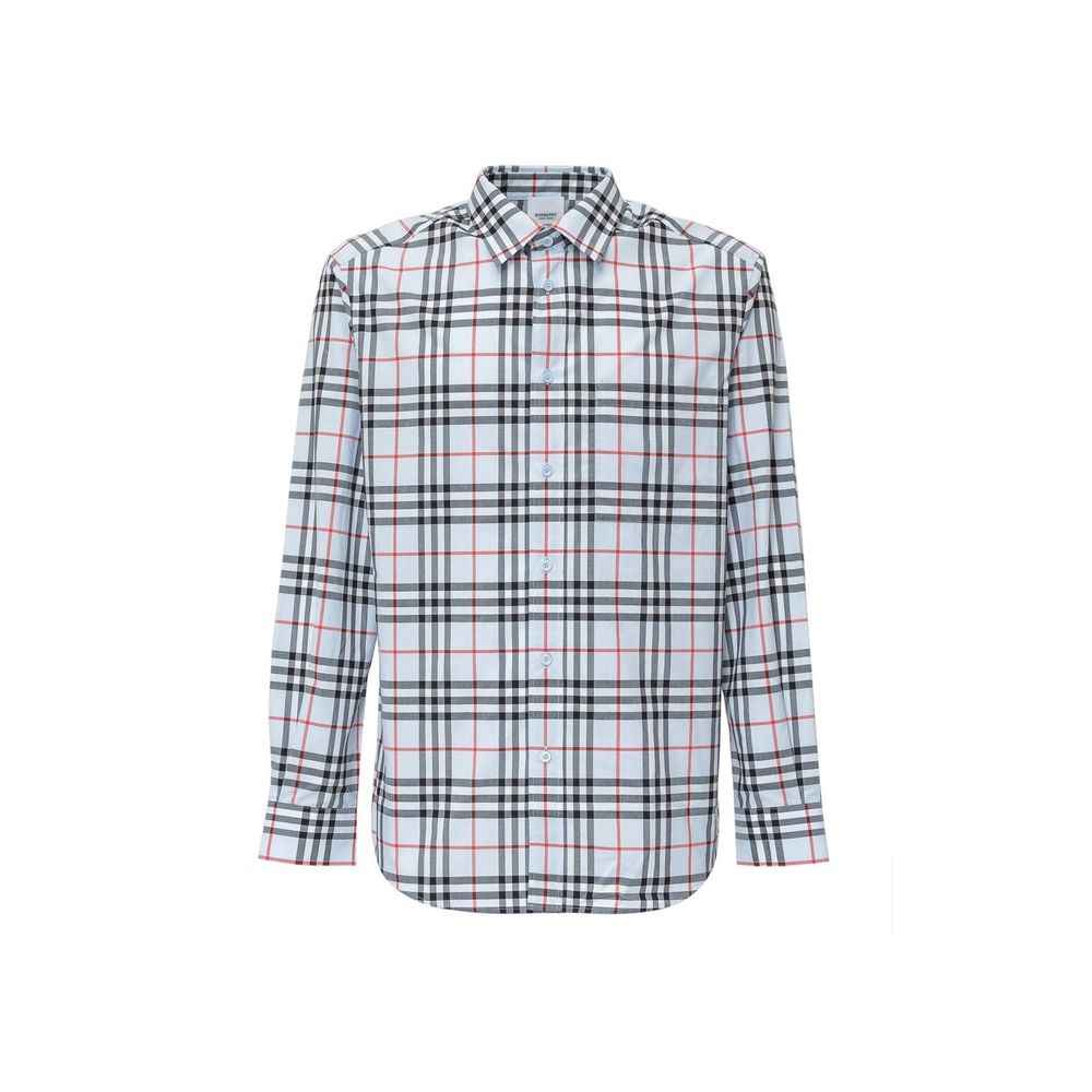 Blue Cotton Dress Shirt