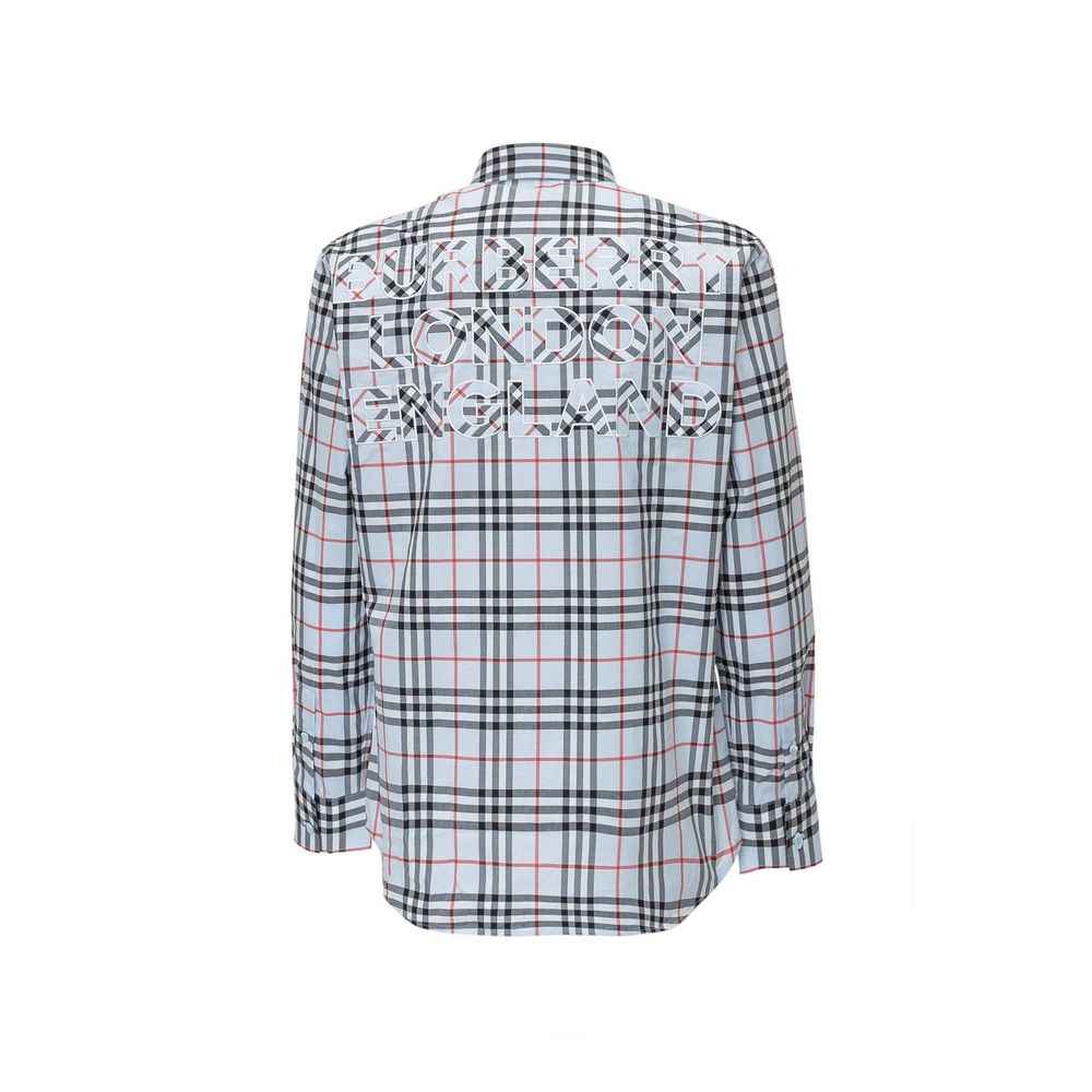 Blue Cotton Dress Shirt