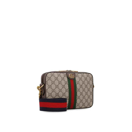 Beige Cotton Shoulder Bag