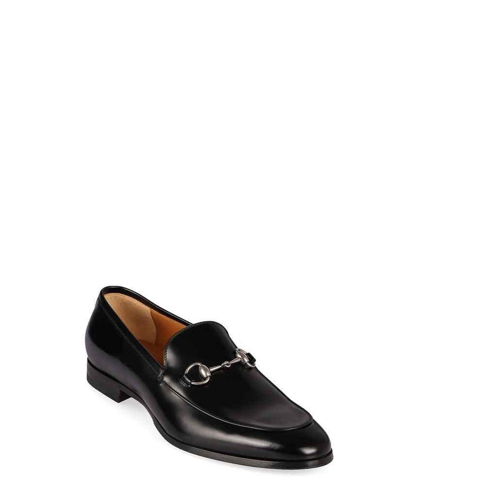Black Calfskin Slip-On Loafers